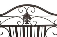 Garden Pleasure Gartenbank MANGAN 950507 schwarzbraun Metall 106,0 cm