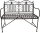 Garden Pleasure Gartenbank MANGAN 950507 schwarzbraun Metall 106,0 cm
