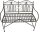 Garden Pleasure Gartenbank MANGAN 950507 schwarzbraun Metall 106,0 cm