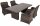 Garden Pleasure Sitzgruppe BORDEAUX dunkelgrau, schwarz Kunststoff, Metall, 9-teilig