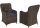 Garden Pleasure Sitzgruppe BORDEAUX dunkelgrau, schwarz Kunststoff, Metall, 9-teilig