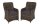 Garden Pleasure Sitzgruppe BORDEAUX dunkelgrau, schwarz Kunststoff, Metall, 9-teilig