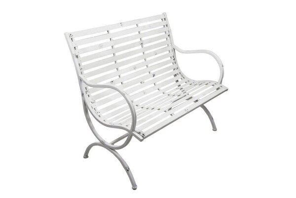 Garden Pleasure Gartenbank TAMBORA 950466 antikweiß Metall 104,0 cm