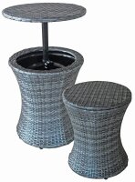 Garden Pleasure Gartentisch MUMBAI dunkelgrau rund 45,0 x...