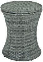 Garden Pleasure Gartentisch MUMBAI dunkelgrau rund 45,0 x 45,0 x 55,0 - 85,0 cm
