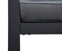 Garden Pleasure Sitzgruppe VICTORIA dunkelgrau, anthrazit Kunststoff, Metall, 12-teilig