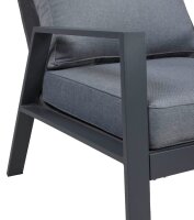 Garden Pleasure Sitzgruppe VICTORIA dunkelgrau, anthrazit Kunststoff, Metall, 12-teilig