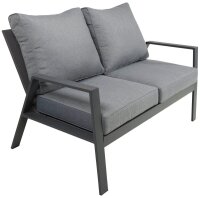Garden Pleasure Sitzgruppe VICTORIA dunkelgrau, anthrazit Kunststoff, Metall, 12-teilig