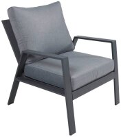 Garden Pleasure Sitzgruppe VICTORIA dunkelgrau, anthrazit Kunststoff, Metall, 12-teilig
