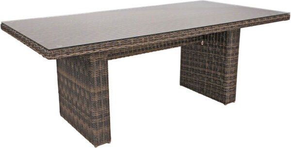 Garden Pleasure Gartentisch BORDEAUX dunkelbraun rechteckig 100,0 x 200,0 x 75,0 cm