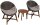 Garden Pleasure Sitzgruppe RENO taupe, braun Kunststoff, Metall, 5-teilig