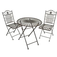 Garden Pleasure Sitzgruppe MANGAN, braun Metall, 3-teilig