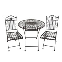 Garden Pleasure Sitzgruppe MANGAN, braun Metall, 3-teilig