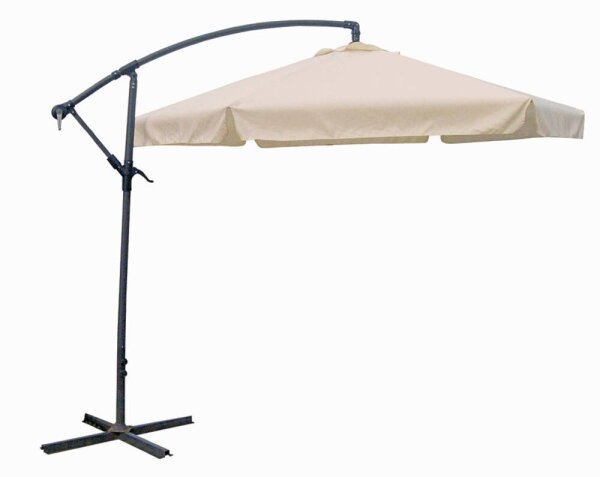 Garden Pleasure Sonnenschirm sechseckig, creme neigbar Ø 300,0 cm, 1 St.