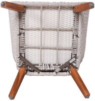 Garden Pleasure Sitzgruppe ARONA dunkelgrau, braun Kunststoff, Metall, 12-teilig
