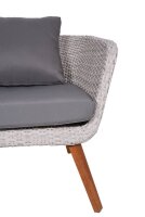 Garden Pleasure Sitzgruppe ARONA dunkelgrau, braun Kunststoff, Metall, 12-teilig