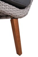 Garden Pleasure Sitzgruppe ARONA dunkelgrau, braun Kunststoff, Metall, 12-teilig