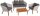 Garden Pleasure Sitzgruppe ARONA dunkelgrau, braun Kunststoff, Metall, 12-teilig