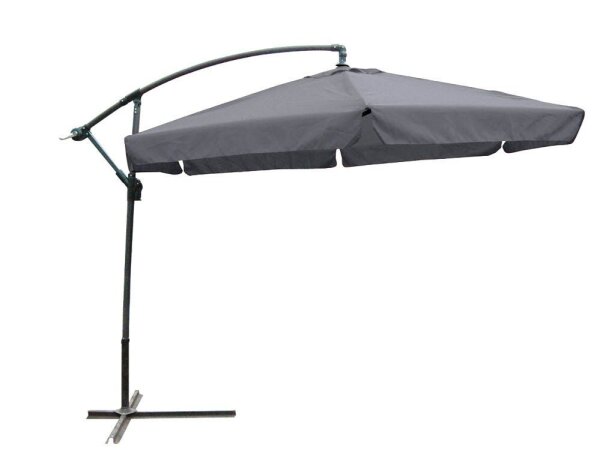 Garden Pleasure Sonnenschirm sechseckig, anthrazit neigbar Ø 300,0 cm, 1 St.