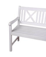 Garden Pleasure Gartenbank MALMÖ 985068 weiß Holz 154,0 cm  ( 985068 )