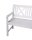 Garden Pleasure Gartenbank MALMÖ 985068 weiß Holz 154,0 cm  ( 985068 )