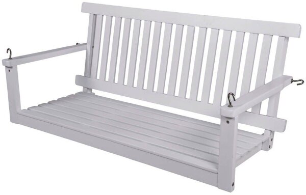 Garden Pleasure Hängebank AUGUSTA 985111 weiß Holz 130,0 cm