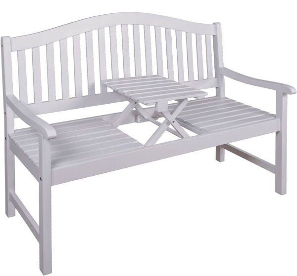 Garden Pleasure Gartenbank SINGAPUR 985074 weiß Holz 150,0 cm