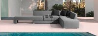 Garden Pleasure Loungesofa WELLINGTON, schwarz Kunststoff, Metall, 6-teilig  ( 305335 )