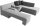 Garden Pleasure Loungesofa WELLINGTON, schwarz Kunststoff, Metall, 6-teilig  ( 305335 )