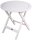 Garden Pleasure Gartentisch MESA weiß rund 50,0 x 50,0 x 50,0 cm