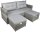 Garden Pleasure Loungesofa MALTA grau Kunststoff, Metall, 8-teilig