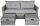 Garden Pleasure Loungesofa MALTA grau Kunststoff, Metall, 8-teilig