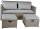 Garden Pleasure Loungesofa MALTA grau Kunststoff, Metall, 8-teilig
