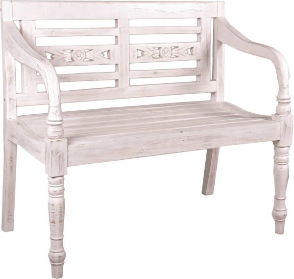Garden Pleasure Gartenbank MOYO 960368 weiß Holz 100,0 cm