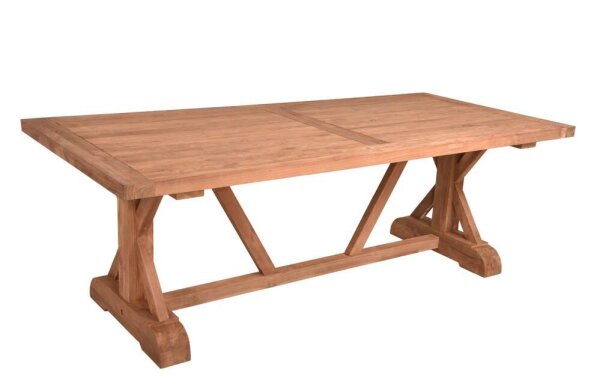 Garden Pleasure Gartentisch KISAR braun rechteckig 220,0 x 100,0 x 75,0 cm