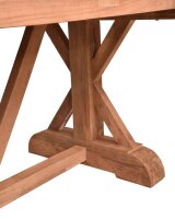 Garden Pleasure Gartentisch KISAR braun rechteckig 220,0 x 100,0 x 75,0 cm