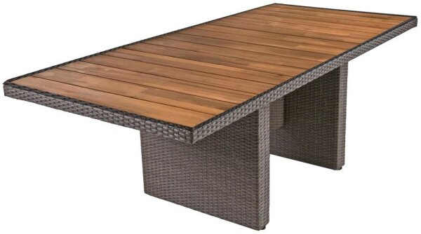 Garden Pleasure Gartentisch BRAGA grau rechteckig 100,0 x 220,0 x 75,0 cm