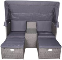 Garden Pleasure Loungegruppe SAINT TROPEZ grau...