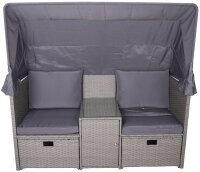 Garden Pleasure Loungegruppe SAINT TROPEZ grau Kunststoff, Metall, 7-teilig