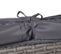 Garden Pleasure Loungegruppe SAINT TROPEZ grau Kunststoff, Metall, 7-teilig