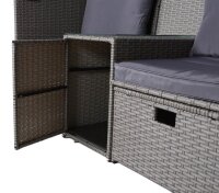 Garden Pleasure Loungegruppe SAINT TROPEZ grau Kunststoff, Metall, 7-teilig