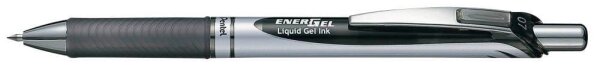 Pentel EnerGel BL77 Gelschreiber schwarz/silber 0,35 mm, Schreibfarbe: schwarz, 1 St.