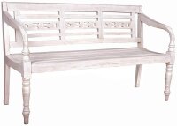 Garden Pleasure Gartenbank MOYO 960370 weiß Holz...