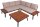 Garden Pleasure Loungegruppe THERESA beige, schwarz Holz, Metall, 15-teilig
