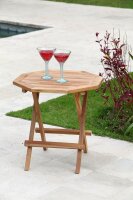 Garden Pleasure Gartentisch LUANG braun achteckig 50,0 x...
