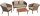 Garden Pleasure Sitzgruppe ARONA sand, braun Kunststoff, Metall, 12-teilig