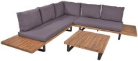 Garden Pleasure Loungegruppe ACAPULCO anthrazit, schwarz...