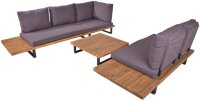 Garden Pleasure Loungegruppe ACAPULCO anthrazit, schwarz...