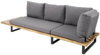 Garden Pleasure Loungegruppe ACAPULCO anthrazit, schwarz Holz, Metall, 13-teilig