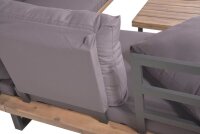 Garden Pleasure Loungegruppe ACAPULCO anthrazit, schwarz Holz, Metall, 13-teilig